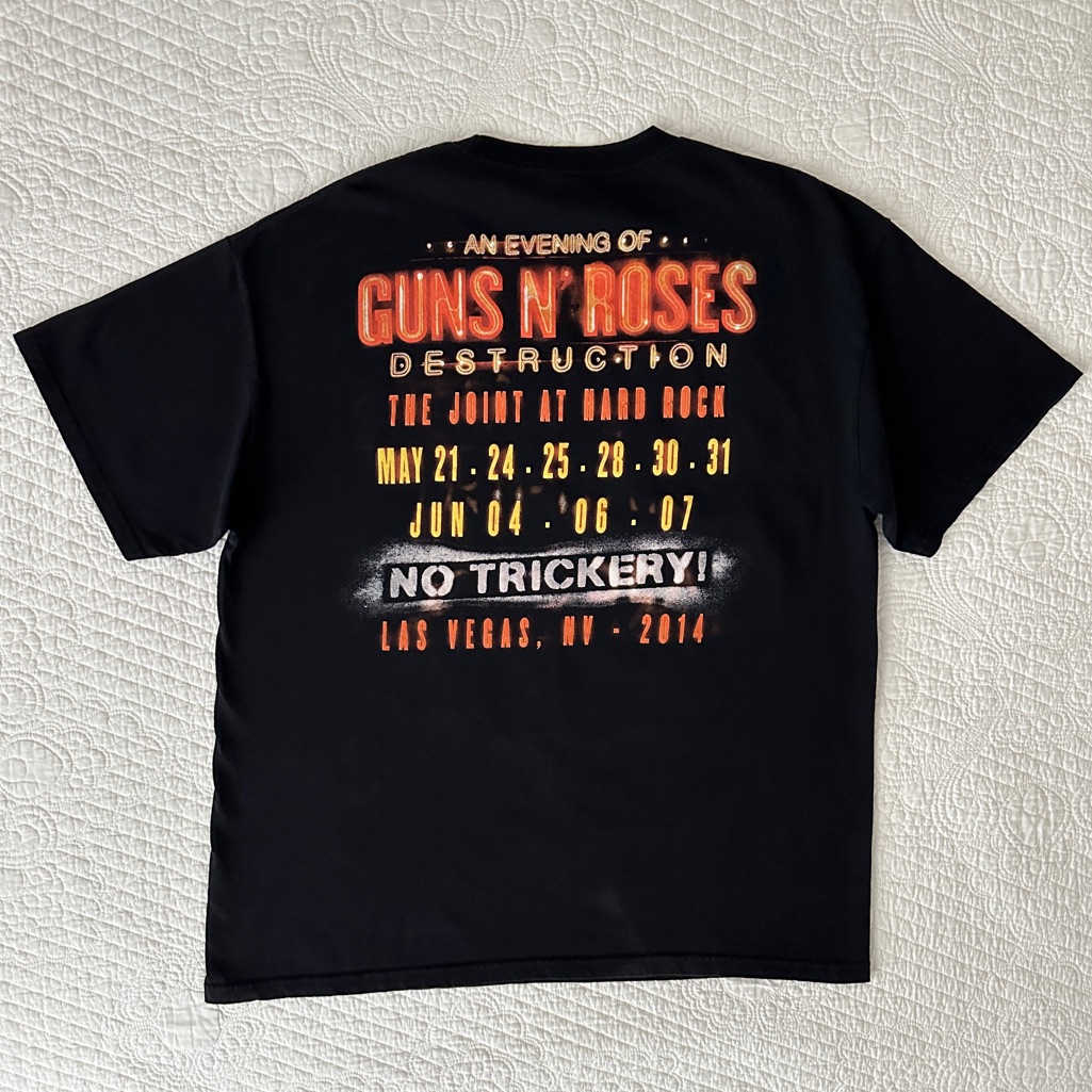 Guns N' Roses Las Vegas 2014 Concert Tour T-Shirt Xl — image 2 of 8